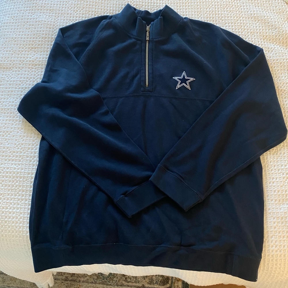COWBOYS Tommy Bahama Reversible Zip Sweatshirt
